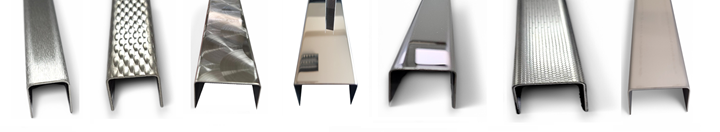 Edelstahl U-Profil und Alu Einfassprofil 